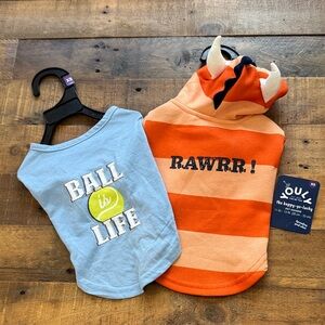 Orange and Blue Dog Hoodies